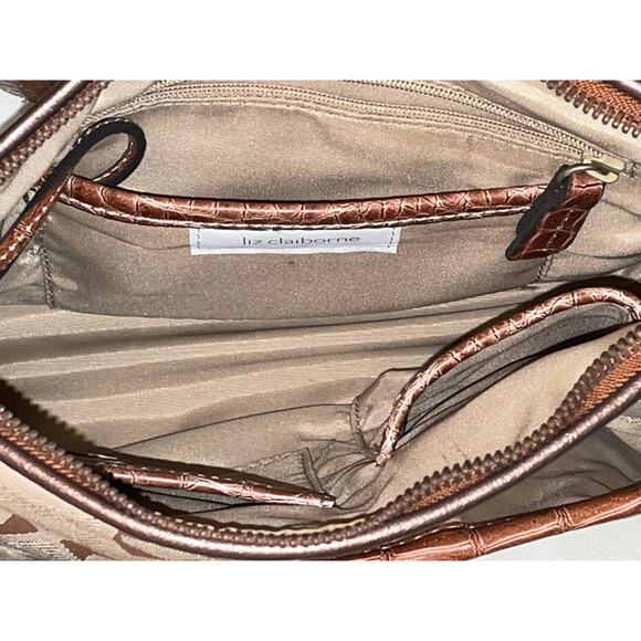 Liz Claiborne Vintage Y2K Crossbody Bag with Monogram Brass-plates - Picture 3 of 14